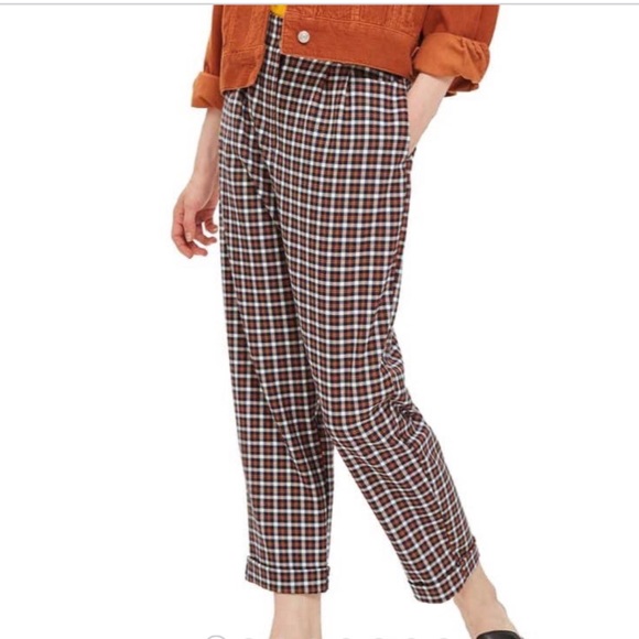 Nordstrom Topshop Hi Rise Tapered Leg Shape Pants - Picture 7 of 7